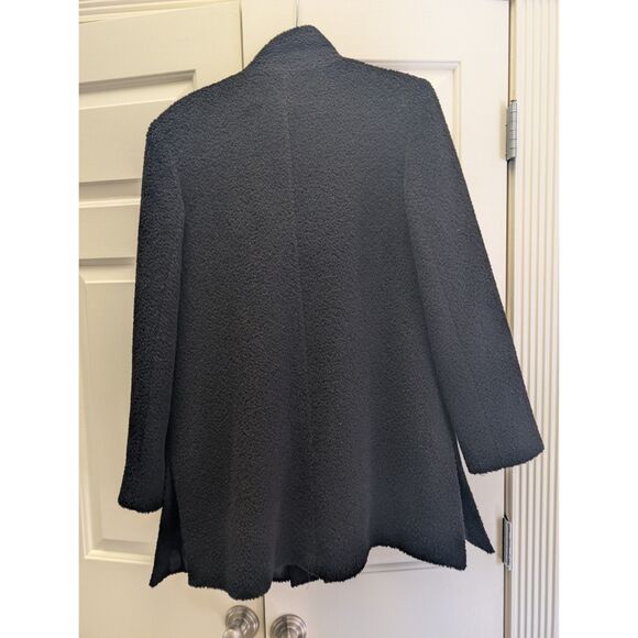 Fleurette Coat Women Size 8 Wool Alpaca Black Peacoat - Picture 2 of 12